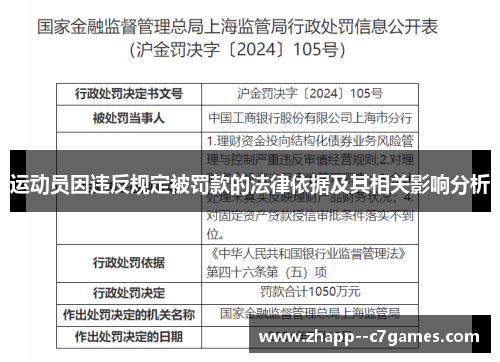 运动员因违反规定被罚款的法律依据及其相关影响分析